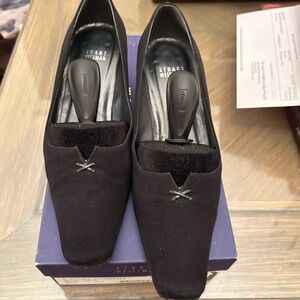 Stuart Weitzman, Leprechaum, Black, Crepe Shoe, 7.5
